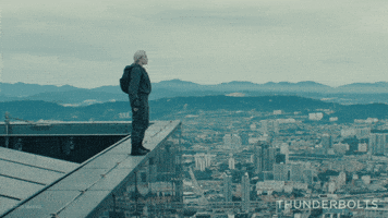 Jump Fall Off GIF by Marvel Studios